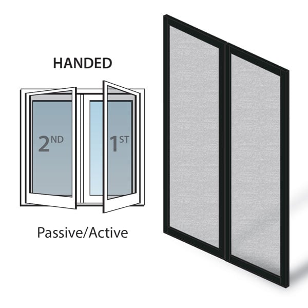 Black 200 Series & A-Series Double Hinged Insect Screen