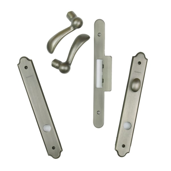 Encino Double Door Interior Trim Set in Distressed Nickel