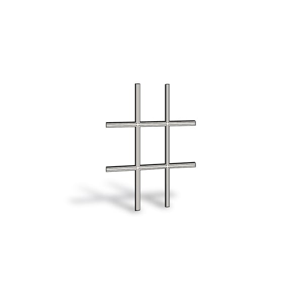 400 Series Double-Hung Window Removable Interior Grille