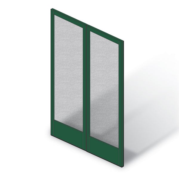 Forest Green 400 Series Frenchwood Hinged Patio Door Insect Screen Kit