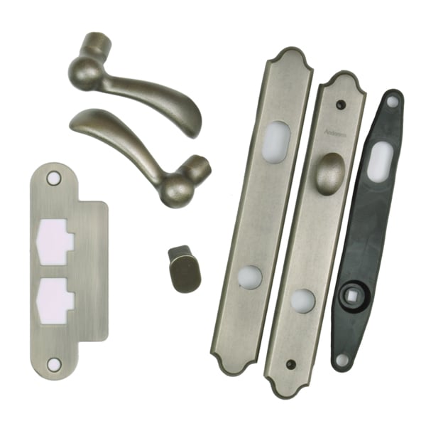 Encino Complete Trim Set in Distressed Nickel
