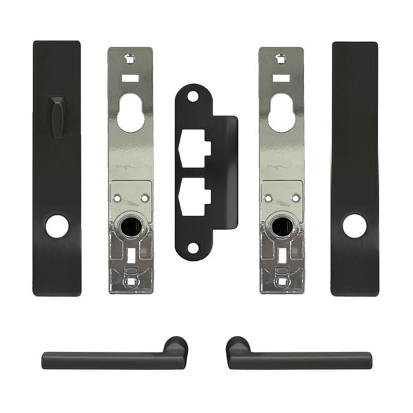 FSB 1035 Single Door Complete Trim Set in Black Anodized