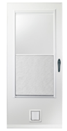 EMCO K900 Series Self Storing Storm Door with the Small Pet Entry